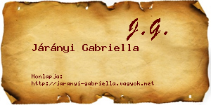 Járányi Gabriella névjegykártya