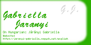 gabriella jaranyi business card