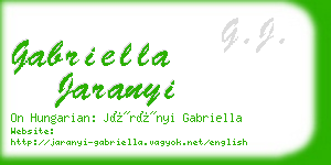 gabriella jaranyi business card